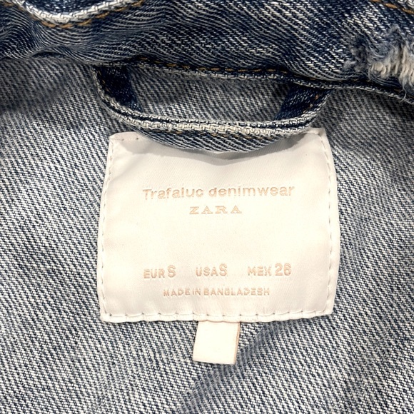 ZARA - Ripped Jean Jacket (size small) - Picture 4 of 14